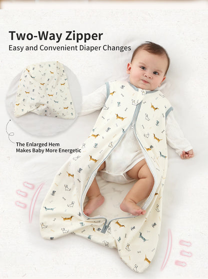 Saco-cama infantil INSULAR, colete, manta anti-susto para bebé, saco-cama anti-pontapé, algodão classe A, primavera, verão e outono.