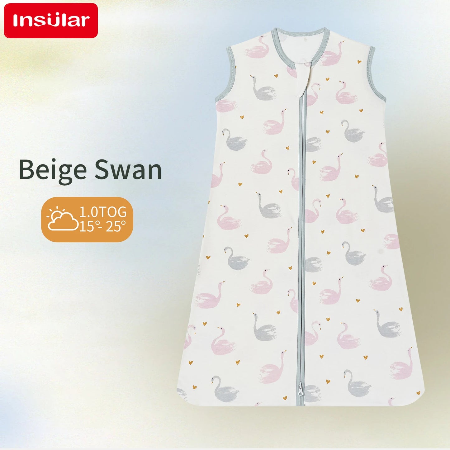 Saco-cama infantil INSULAR, colete, manta anti-susto para bebé, saco-cama anti-pontapé, algodão classe A, primavera, verão e outono.